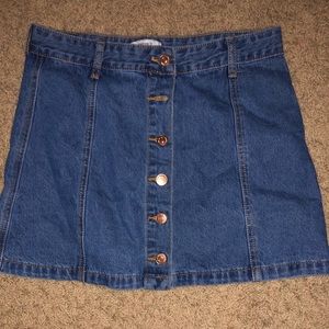 Forever 21 Denim Button Skirt